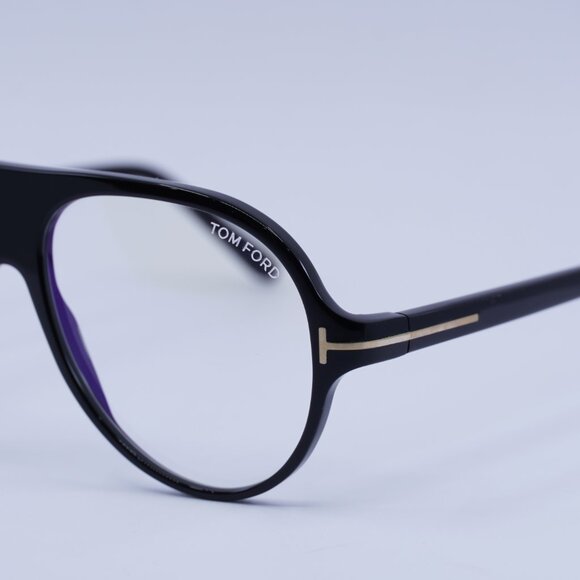 Tom Ford FT5012-B 001 Eyeglasses Black 53mm Aviator Frame - Picture 2 of 10